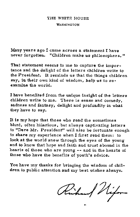  White House Letter